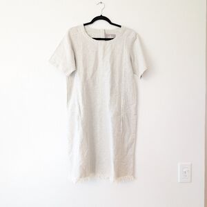 Crown Linen Designs linen dress with gold shimmer size small